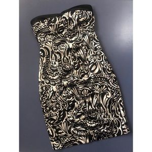 Black and white cocktail dress